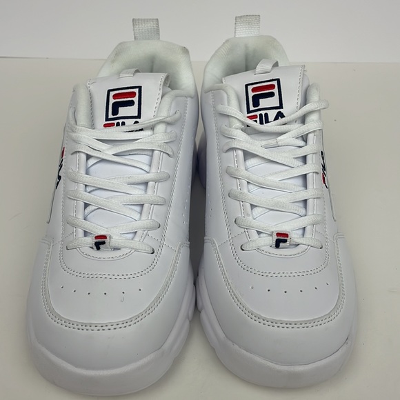 New Men’s White FILA Disruptor II Premium Sneakers Size 8.5 - Picture 2 of 10